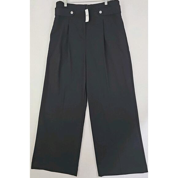 LOFT ~Woman Size 12~ Black "Curvy" Wide Leg Dress Party Evening Wear NWT. - Picture 8 of 14